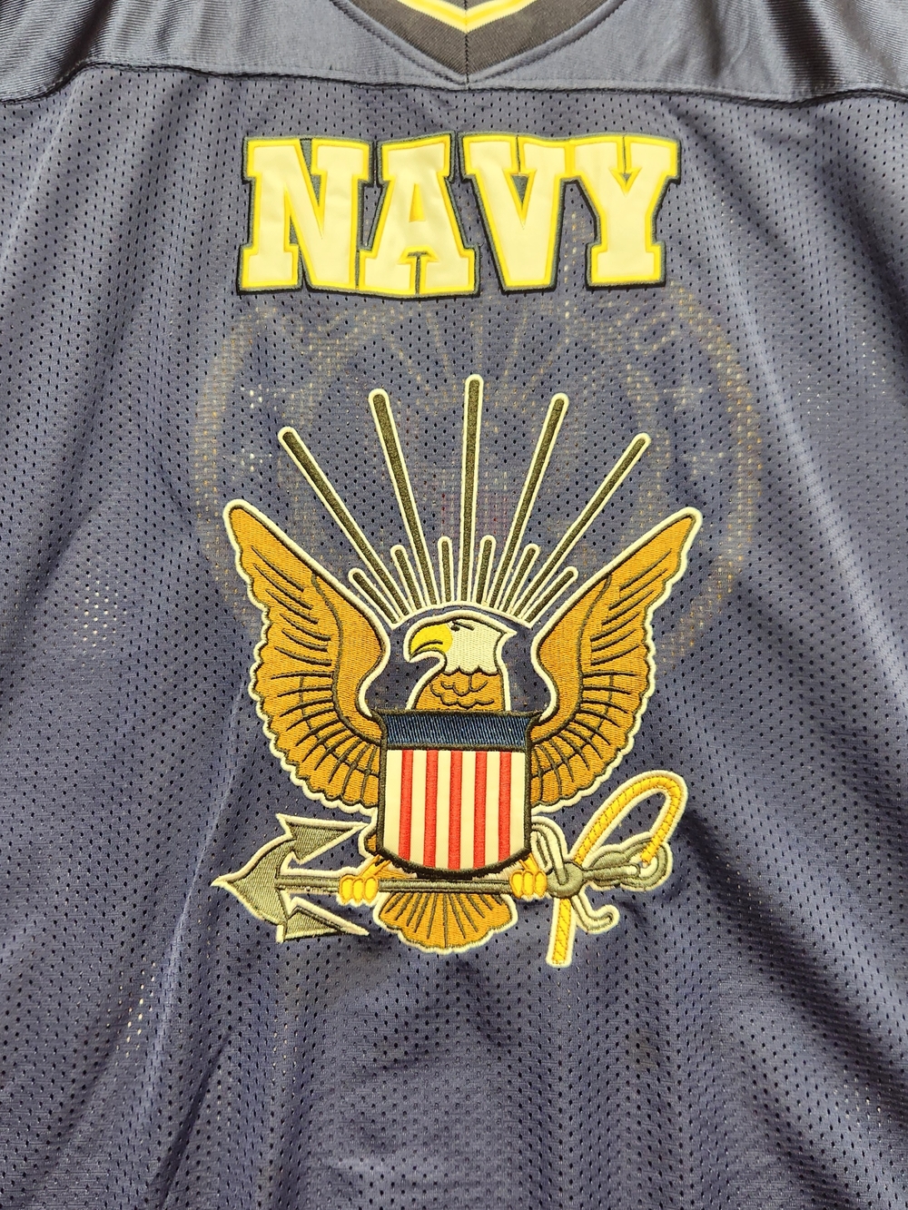 ⭐️JWM U.S. Navy Officially Licensed Football Jersey Blue Mens Large Sewn Logo - Picture 2 of 13